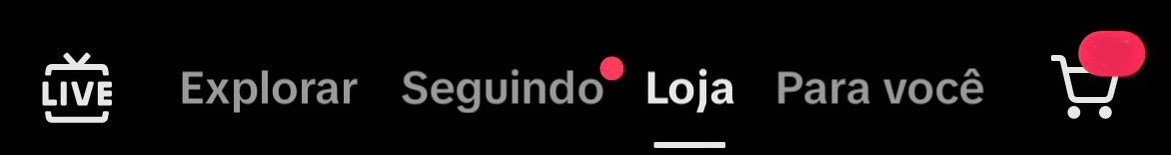 Barra superior TikTok